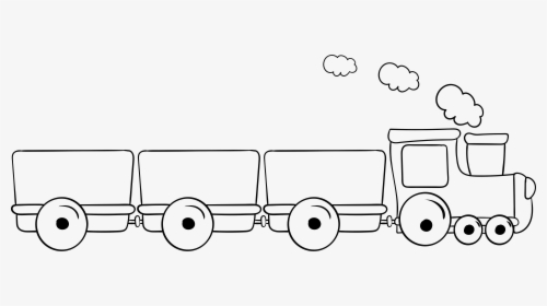 Clip Art Outline Of A Train - Train Clipart Black And White Outline, HD Png Download, Transparent PNG