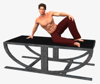 Model, Man, Table, Pose, Relaxed, Isolated, Sexy - Sexy Table Pose, HD Png Download, Transparent PNG
