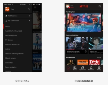 Netflix App Layout, HD Png Download, Transparent PNG