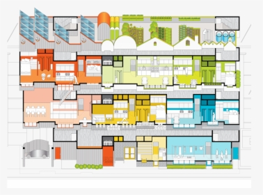 Detail, Living Spaces In East Block, Interior 90˚ Planometric, HD Png Download, Transparent PNG