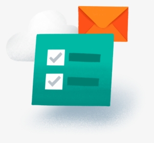 A Checklist, Cloud, And Envelope Icons - Graphic Design, HD Png Download, Transparent PNG