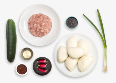 Chicken Steam Buns With French Breakfast Radish & Cucumber - Charcuterie, HD Png Download, Transparent PNG