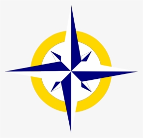 Compass Svg Clip Arts - Blue And Yellow Compass, HD Png Download, Transparent PNG