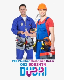 Ped Plumber Electrician Dubai Title - Electrician Guy, HD Png Download, Transparent PNG