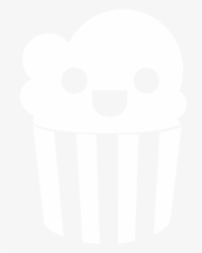 Transparent Popcorn Kernel Clipart Black And White - Popcorn Time Logo White Png, Png Download, Transparent PNG