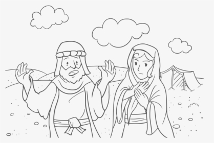 Bible Characters Png Black And White - God Calls Abraham Coloring Page, Transparent Png, Transparent PNG