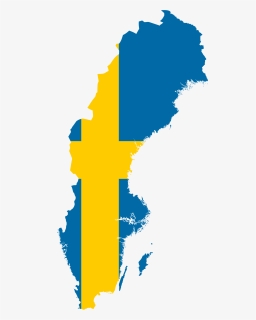 Sweden Flag Map, HD Png Download, Transparent PNG