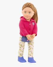 Hattie Wearing Tender Trainer Outfit And Holding Dog - Hattie Our Generation Doll, HD Png Download, Transparent PNG