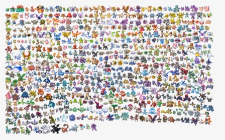 All Pokemon Sprites X , Png Download - Pokemon Sprite Sheet All 721, Transparent Png, Transparent PNG