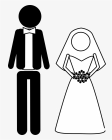 Married, Bride, Groom, Vector Graphic - Braut Und Bräutigam Zeichnung, HD Png Download, Transparent PNG