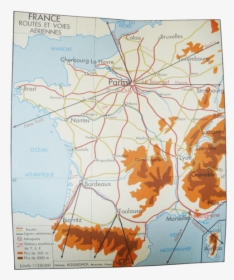 Vintage France Map - Atlas, HD Png Download, Transparent PNG