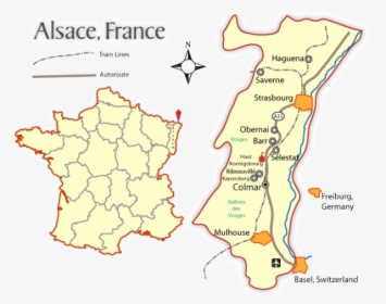 Map Of Alsace France, HD Png Download, Transparent PNG