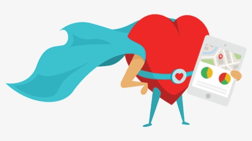 Cartoon Heart With A Cape, HD Png Download, Transparent PNG
