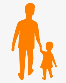 Father-310580 - Parent And Child Holding Hands Silhouette, HD Png Download, Transparent PNG