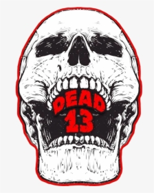 Dead13 Best Haunted House Austin Skull Logo - Skull Vector, HD Png Download, Transparent PNG