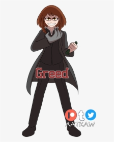 Greed Uraraka - Cartoon, HD Png Download, Transparent PNG