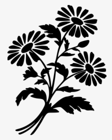 Vector Graphics Silhouette Illustration Flower Image - Chamomile Flower Silhouette, HD Png Download, Transparent PNG