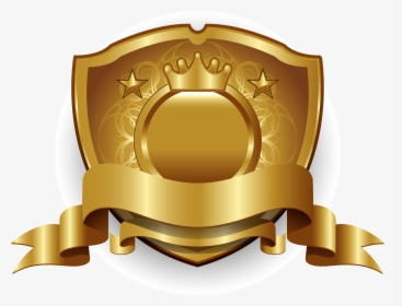 Shield Badge Png Download Image - Golden Shield Badge Png, Transparent Png, Transparent PNG