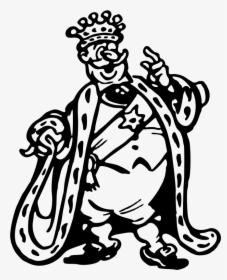 Transparent Monarchy Clipart - King Black And White Png Cartoon, Png Download, Transparent PNG