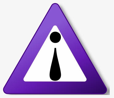 Purple Caution Sign, HD Png Download, Transparent PNG
