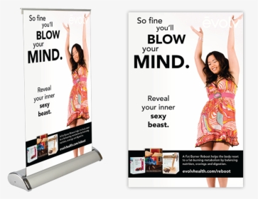 Fat Burner Reboot Mini-table Top Retractable Banner - Happy Woman, HD Png Download, Transparent PNG