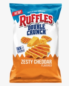 Ruffles® Double Crunch™ Zesty Cheddar Flavored Potato - New Ruffles Chips Double Crunch Zesty Cheddar, HD Png Download, Transparent PNG