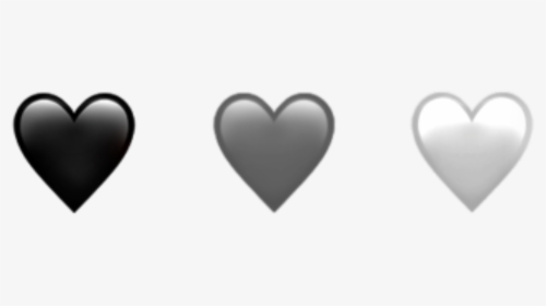 #black #gray #grey #aesthetic #tumblr #emojis #emoji - Heart, HD Png Download, Transparent PNG