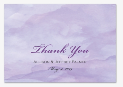 Lavender Love Thank You Card With Fold  								data-caption - Mist, HD Png Download, Transparent PNG