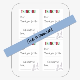 Printable Fill In The Blank Thank You Notes - Printable Christmas Free Printable Thank You Cards, HD Png Download, Transparent PNG