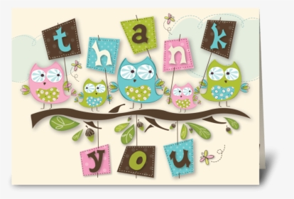Whoo S Cute Thank You Card Greeting Card - Thank You Cute Card, HD Png Download, Transparent PNG