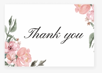 Printable Pink And Green Thank You Cards By Littlesizzle - Transparent Thank You Card Png, Png Download, Transparent PNG
