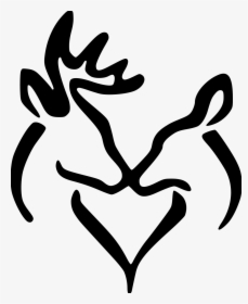Deer Heart Png - Buck And Doe Silhouette, Transparent Png, Transparent PNG
