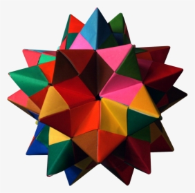 Clip Art Origami Icosahedron - Origami Modular Png, Transparent Png, Transparent PNG