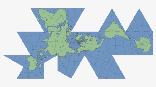 Dymaxion Map Projection - Dymaxion Map, HD Png Download, Transparent PNG