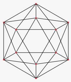 Icosahedron A2 Projection - Icosahedron Graph, HD Png Download, Transparent PNG