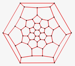 Truncated Icosahedron Schlegel Diagram, HD Png Download, Transparent PNG