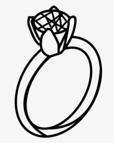 Diamond Ring Line Drawing, HD Png Download, Transparent PNG