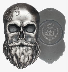 Biker Skull 2019 1 Oz Pure Silver Coin Palau, HD Png Download, Transparent PNG