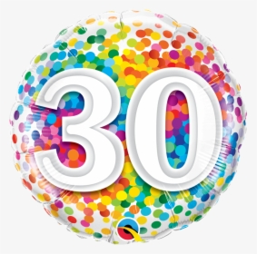 Rainbow Th Birthday Balloon - 30th Birthday Balloons Png, Transparent Png, Transparent PNG