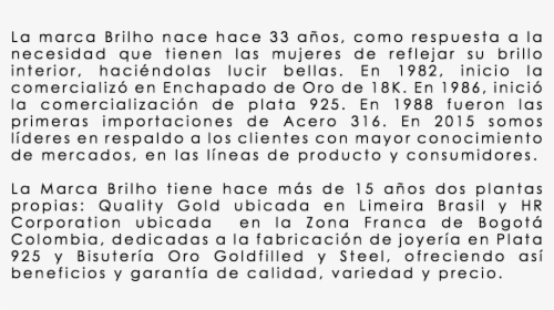 La Marca Brilho Nace Hace 33 Años, Como Respuesta A - Panfletos Herbalife, HD Png Download, Transparent PNG