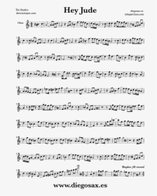 Tubescore Hey Jude By The Beatles Sheet Music For Oboe - Hey Jude Violin Sheet Music, HD Png Download, Transparent PNG