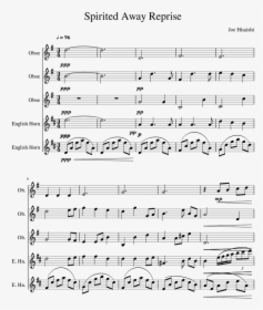 Spirited Away Reprise Oboe Quintet - Fuglene Letter Mod Vinden Noder, HD Png Download, Transparent PNG