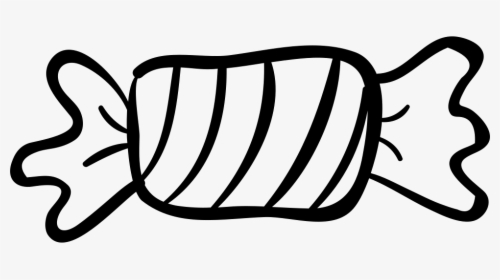 Halloween Candy Of Rectangular Striped Hand Drawn Shape - Candy Black And White Clipart, HD Png Download, Transparent PNG