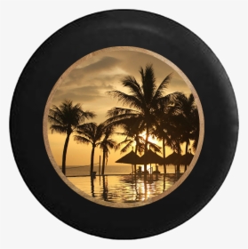 Tropical Island Beach Vacation Hut Palm Trees Rv Camper - Sunset In Phuket Thailand, HD Png Download, Transparent PNG
