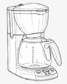 Coffee Maker Drawing Simple, HD Png Download, Transparent PNG
