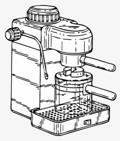 Espresso Maker Clip Arts - Coffee Maker Drawing Png, Transparent Png, Transparent PNG
