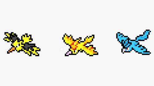 Pokemon Pixel Art Legendary Birds, HD Png Download, Transparent PNG