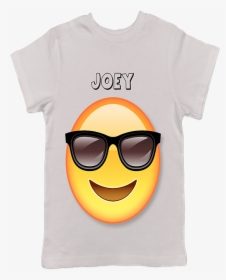 Sunglasses Emoji T-shirt - Smiley, HD Png Download, Transparent PNG