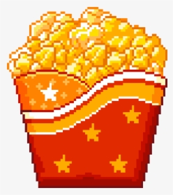 #pixel #cute #food #popcorn - Popcorn Pixel Art Png, Transparent Png, Transparent PNG