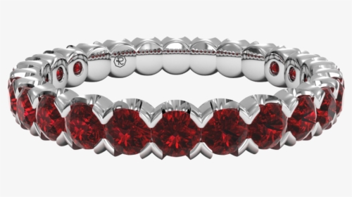 Ring Lined In Rubies With White Gold Border - Ring, HD Png Download, Transparent PNG